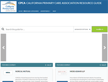 Tablet Screenshot of californiaprimarycareassociationresourceguide.com